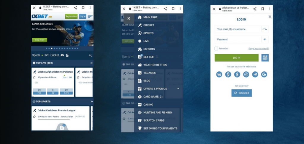 1xBet Mobile Version for Sports Betting